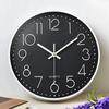 Non-Ticking Electronic Color Clock Round Wall Hanging Clock Creative Nordic Wall Clock  Home