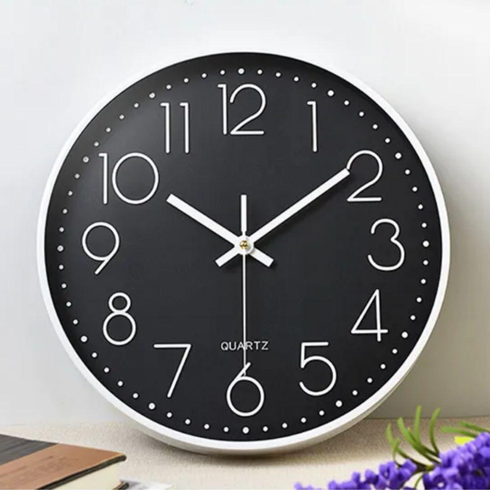 Non-Ticking Electronic Color Clock Round Wall Hanging Clock Creative Nordic Wall Clock Home