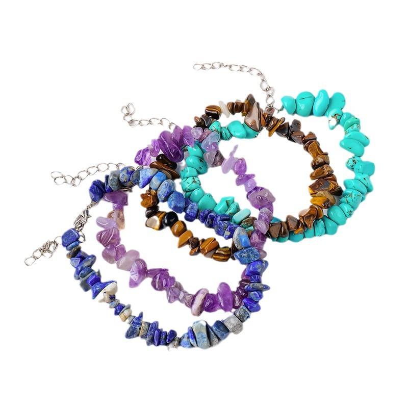 Браслет из натурального хрустального гравия, браслет из нерегулярного агата, модные ювелирные изделия из хрустальных камней