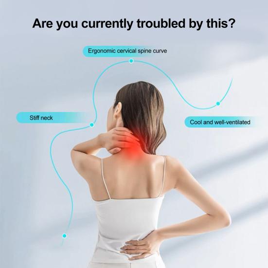 Охлаждающая подушка для шеи Подушка с полой поддержкой шеи Подушка для физиотерапии для восстановления шейного отдела позвоночника Дышащая подушка для сна для летнего кемпинга и путешествий