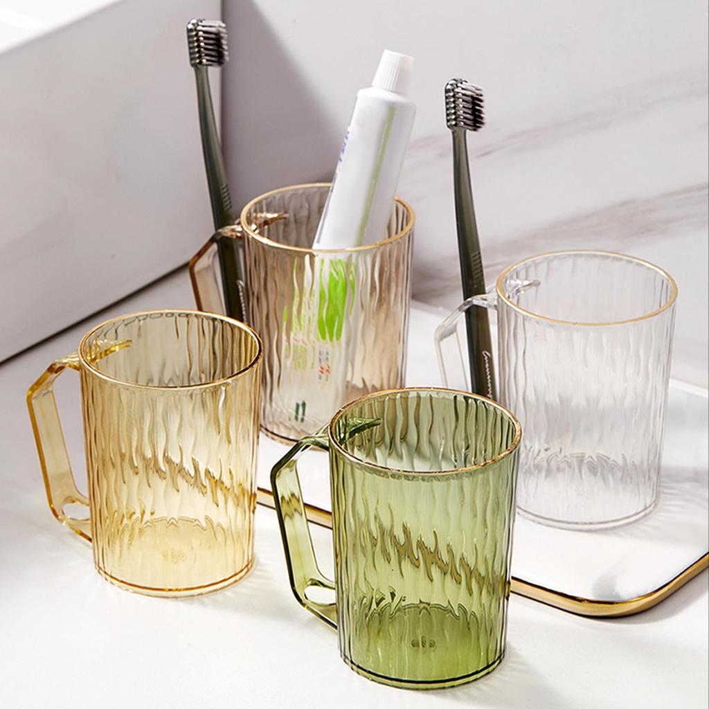 Light Luxury Wash Cup Ins Wind Mouthwash Cup Transparent High Beauty Toothbrush Cup Household Toothware Cup