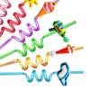 Beverage Colorful Straw Wine Decorative Plastic Drinking Straws Hot Reusable Drinking Straws  Kids
