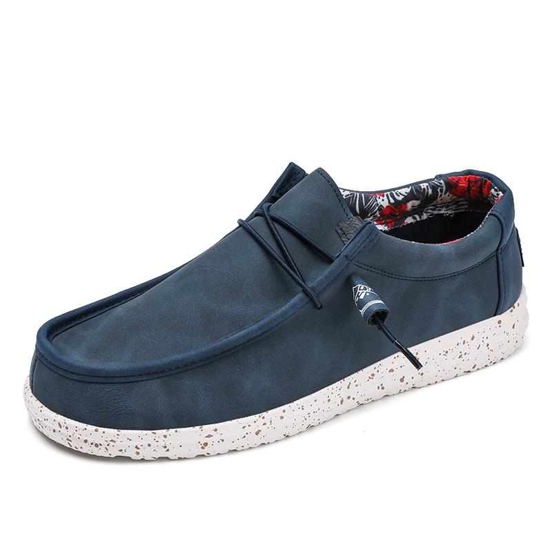 Fashion New Fashion Handmade Leather Casual Mens Walking Shoes Design Minimalist Loafers Low Top Lace-Up Driving Flats Plus Size 40-48