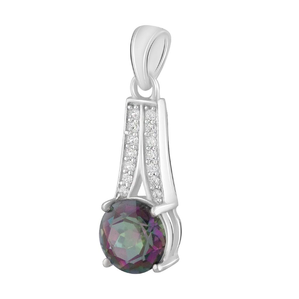 Серебряная подвеска с мистик топазом 1.8ct (2124092)
