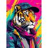 5d DIY Алмазная картина, вышивка крестом, красочные тигры, животные, алмазная вышивка, мозаика, полная круглая дрель, домашний декор, искусство