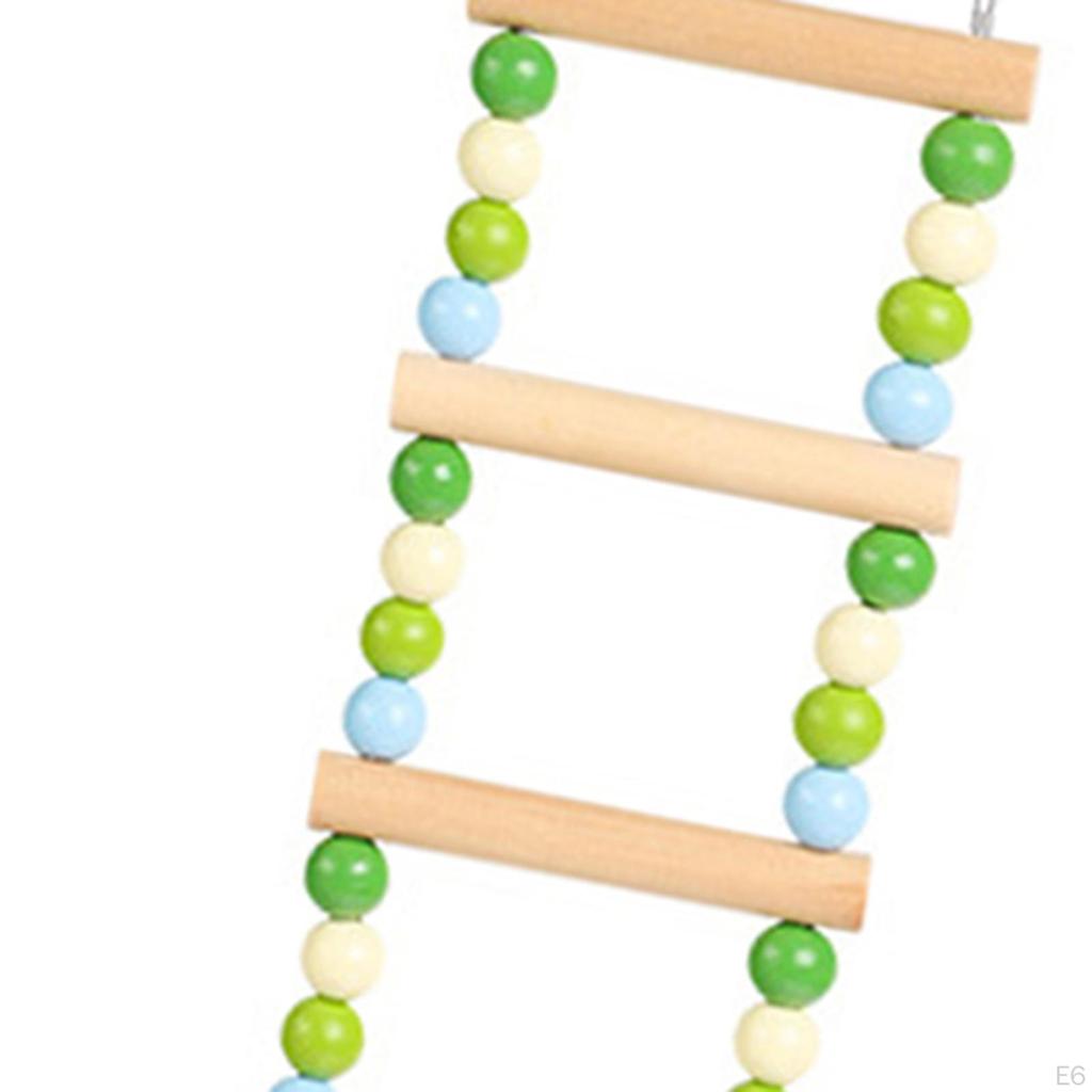 Bird Cage Perch Wooden Pet Swing Stand Parrot Hanging for Small Birds