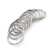 Trendy Unisex Hoop Accessory 10 Pieces Silver Rings 1.5*25mm 20 Pieces Key Rings Key Chain Metal Loop
