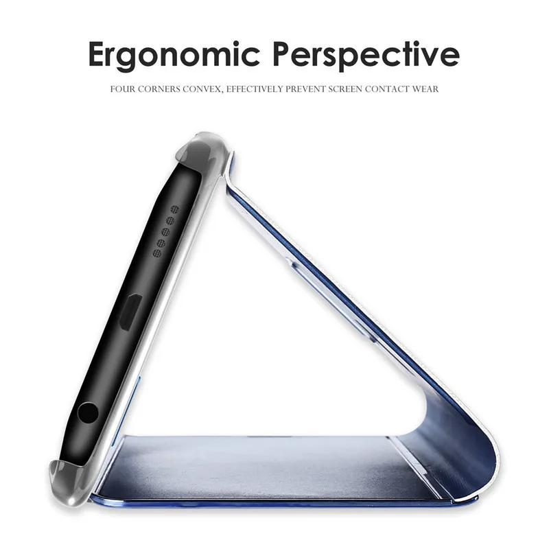 Для Samsung Galaxy S25 Ultra 5G Чехол-книжка Smart View Смарт-зеркало Кожаная подставка Чехол для телефона Для Samsung S24 FE S23+ S22Ultra A10 A73 M60S Задняя крышка