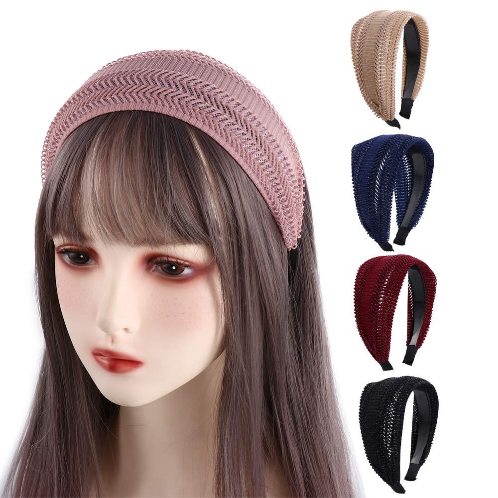 Sweet Hollow Wash Face Wide Side Headwear Headband Women Hair Hoop Korean Head Wrap Lace Hairbands