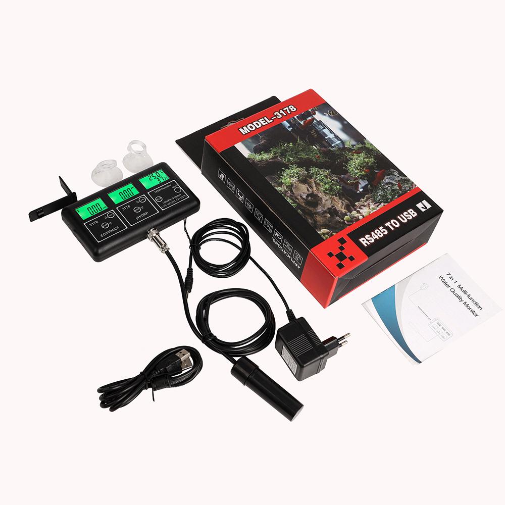 Многофункциональный 7 в 1 тестер качества воды PH EC TDS ORP CF Humiity Temp Meter Цифровой анализатор воды Smart Monitor APP Control