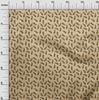 oneOone Cotton Flex Dark Beige Fabric Leaves Sewing Craft Projects Fabric Prints By Yard 40 Inch