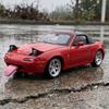 JDM-1:32 Mazda MX5 MX-5 RX7 Металлическая литая модель автомобиля из сплава Высокая симуляция Коллекционная Детская игрушечная машинка Звук и свет Праздничная игрушка