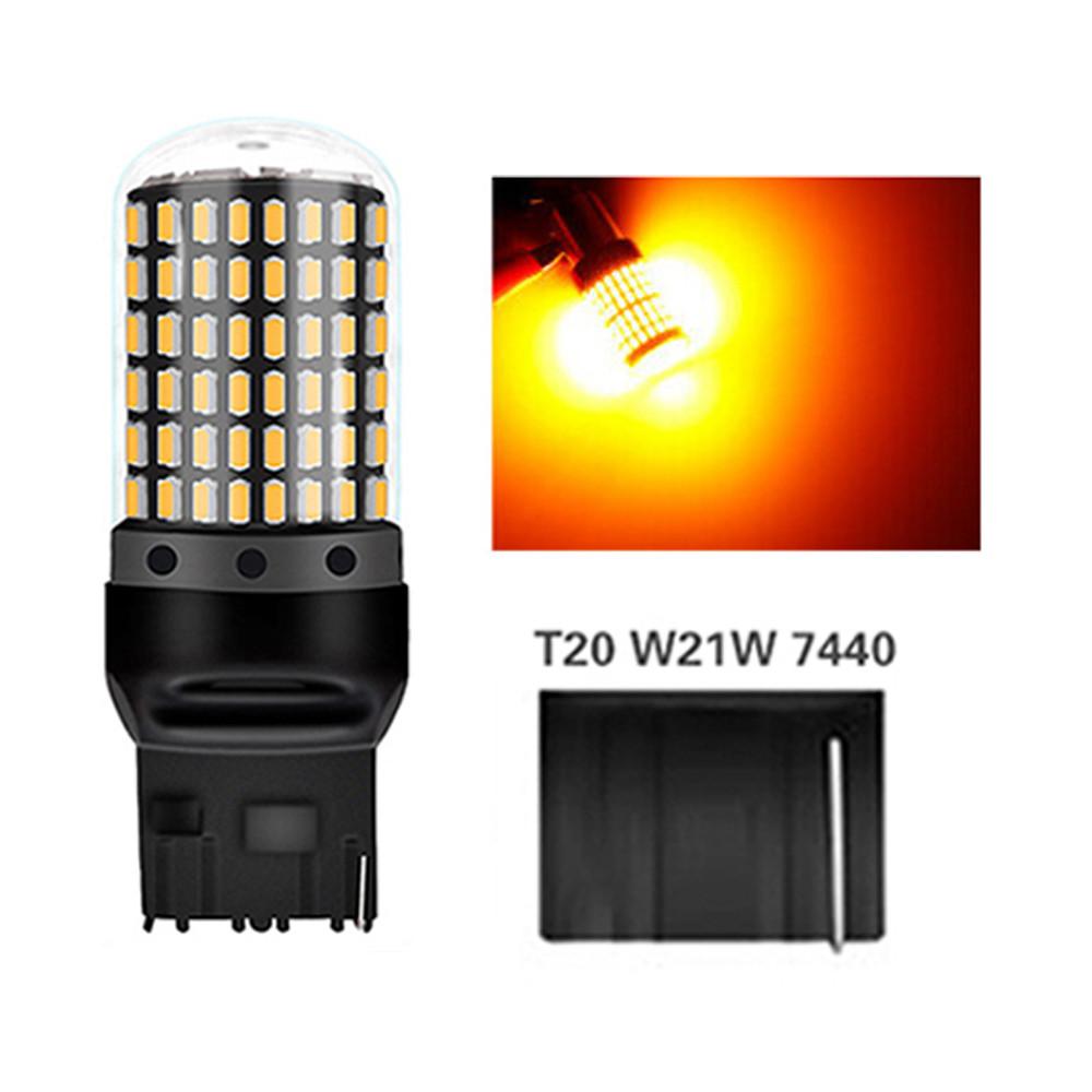 Kebidu T20 7440 W21W 1157 BAY15D Автомобильные светодиодные лампы 1156 BA15S P21W P21-5W 3014 144 Smd без ошибок Canbus указатель поворота стоп-сигнал