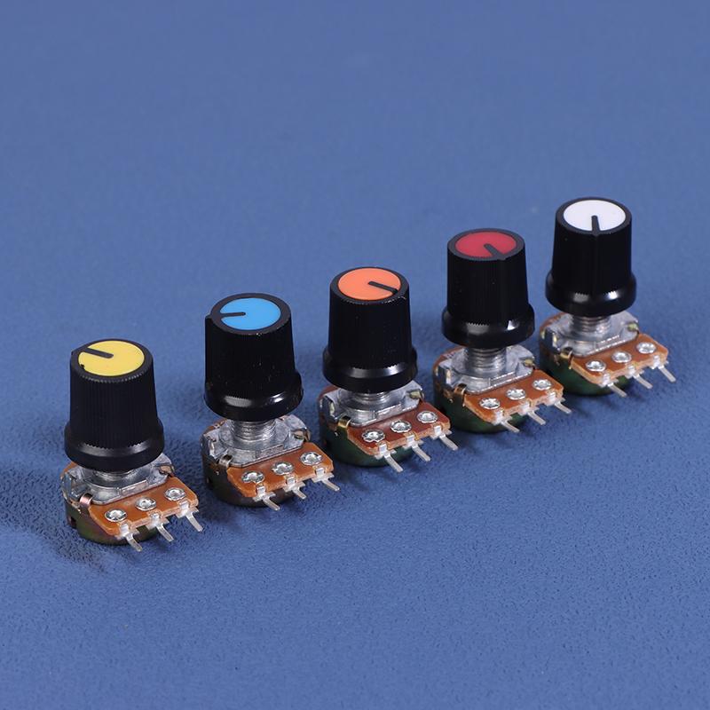 10 комплектов Wh148 рифленый вал 3 клеммы линейный конический поворотный потенциометр Ассортиментный комплект B1K 2K 5K 10K 20K 50K 100K 250K 500K 1M