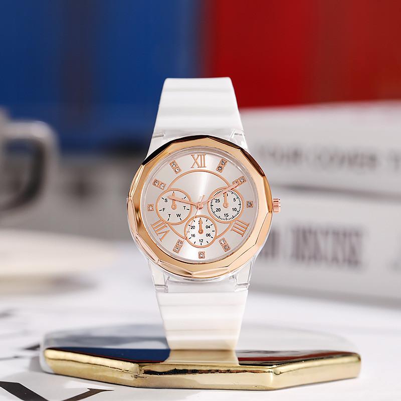 Student Style Silicone Watch For Women Ladies Casual Quartz With Sapphire Glass Dial
