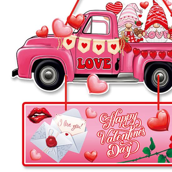 Подвеска на День святого Валентина, мультяшный дверной подвесной орнамент, романтический праздничный дверной знак для украшения дома, вечеринки