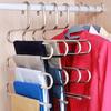 5pcs Five-Layer Pants Rack Stainless Steel Trouser Rack Multi-Layer Hanger  Wardrobe Organization