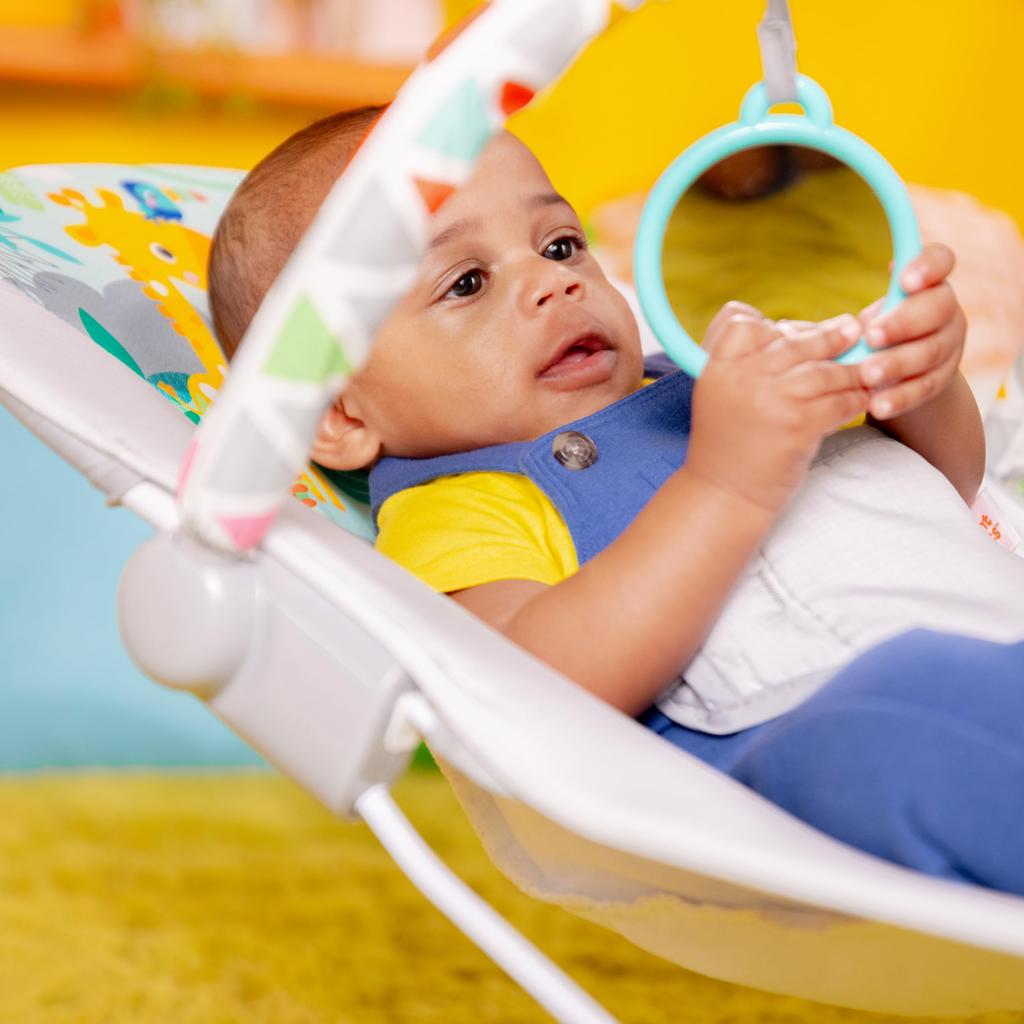 Bright Starts Safari Fun Вибрирующий шезлонг 12204 (Возраст 0+)
