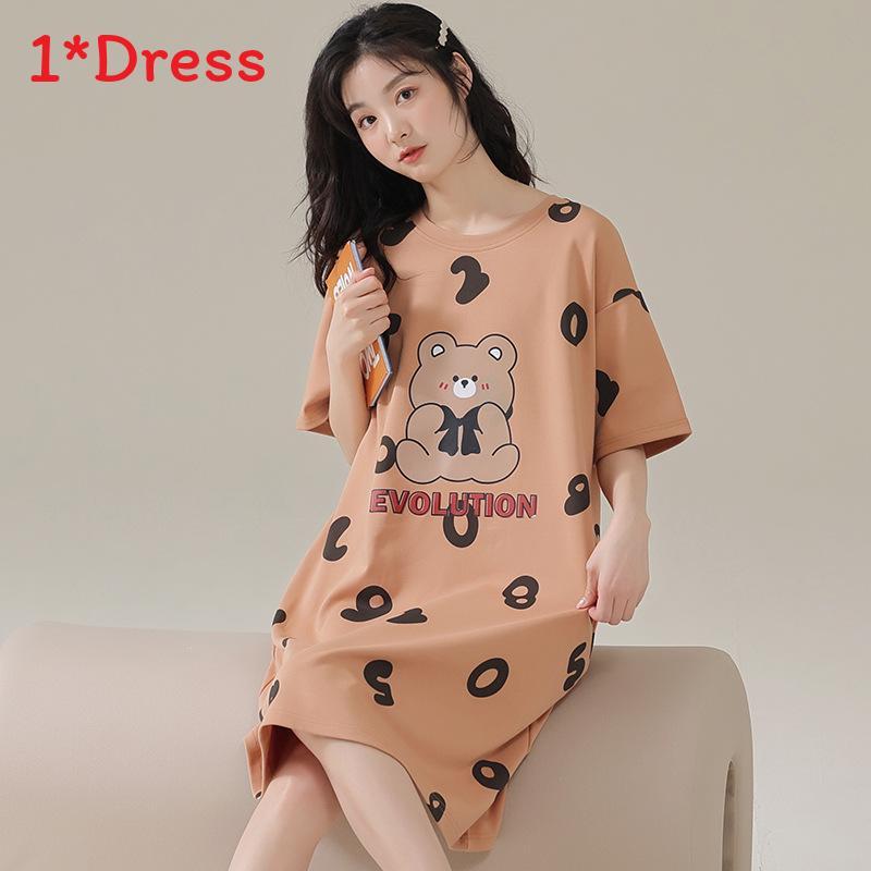 Summer Lady Sleepwear With Milk Silk Fabric For Home Lounge And Sleep Comfort