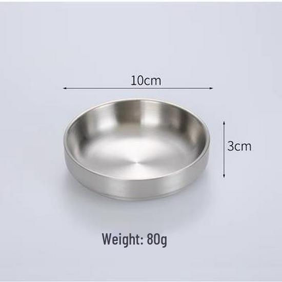 Золотая двухслойная корейская миска - Нержавеющая сталь 304, идеально подходит для риса, супа, кимчи и холодной лапши.