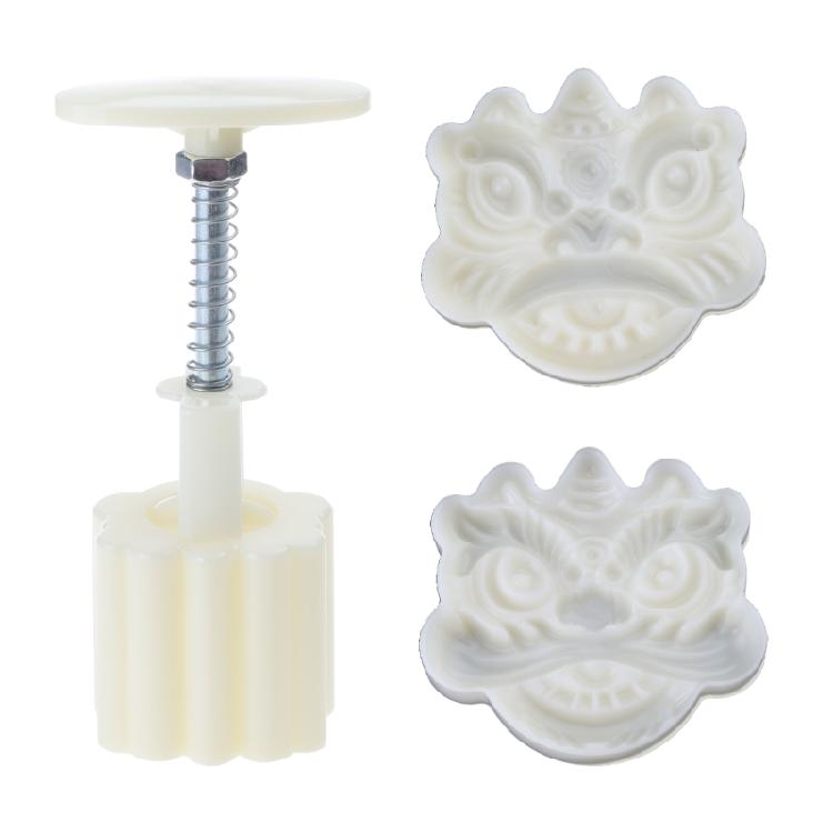 Hand-Pressure Moon Cake Mold Lion/Latches Shape Cookie Stamps Mooncake Makers