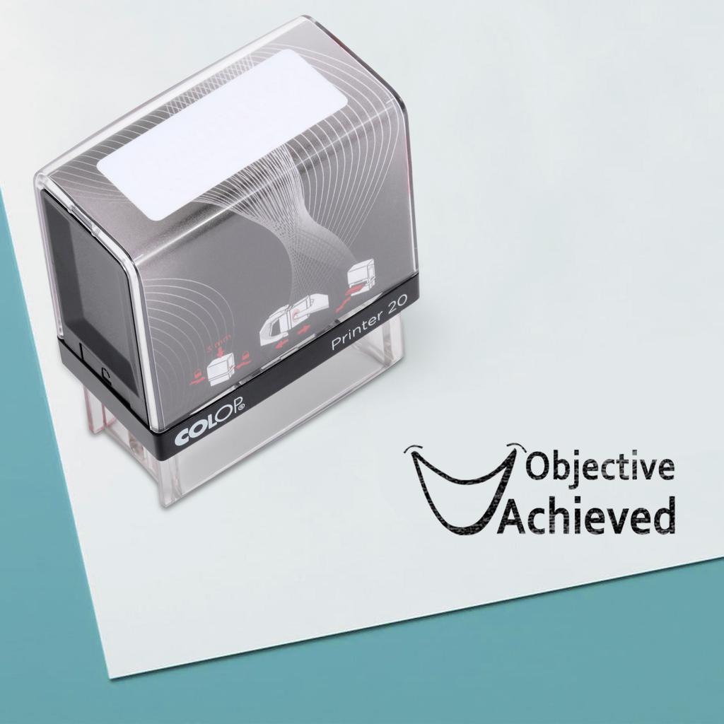 Цель достигнута Самостоятельная резиновая печать на заказ Colop Office Stationary P20 Mini Stamper