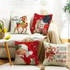 Милая наволочка с изображением оленя из рождественской серии Санта-Клаус, снеговик, диванная наволочка для спальни не включает в себя наполнитель подушки