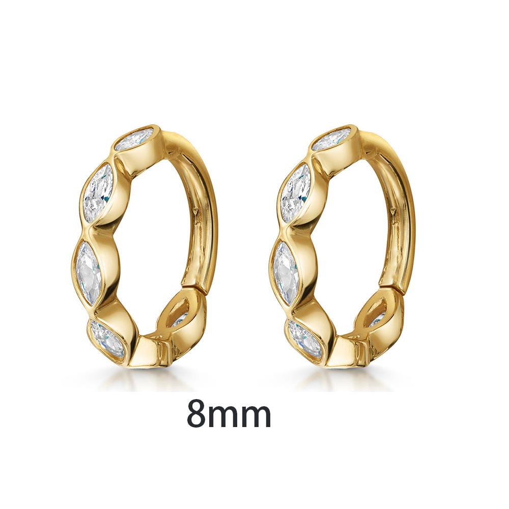 2 шт., минимальные серьги из нержавеющей стали с цирконом, женские и мужские спиральные серьги для козелка, хряща, раковины Daith, ювелирные изделия для пирсинга ушей