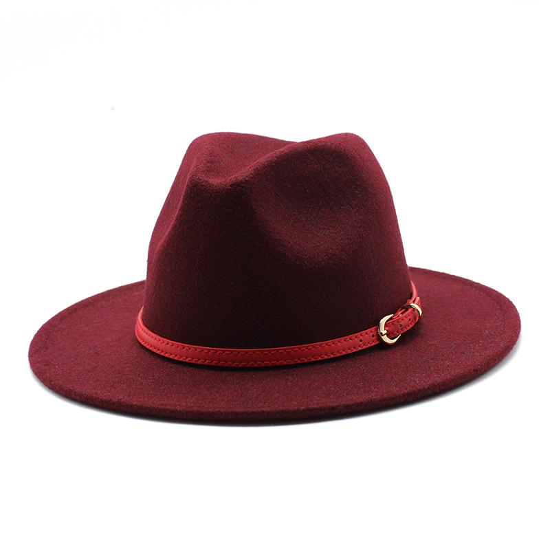 Уличный снимок Шерстяная Британская Ретро Джазовая Шляпа, Мужская и Женская Шляпа-цилиндр с широкими полями, Фетровая Шляпа Универсальная
