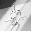 New Creative Bird Sweet Flower 925 Sterling Silver Jewelry Personality Cute Fresh Leaf Branch Art Opening Rings Xzr041
