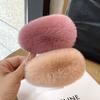 Real Otter Rabbit Hair Oversized Ins Clip Hair Hair Card Korean Super Fairy Plush Hair Ornament Cute Fur Bb Card Edge Clip