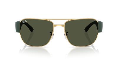 Солнцезащитные очки 0RB3756 ЗОЛОТО ЗЕЛЕНЫЙ Поляризационные [Ray-Ban] 001/3156