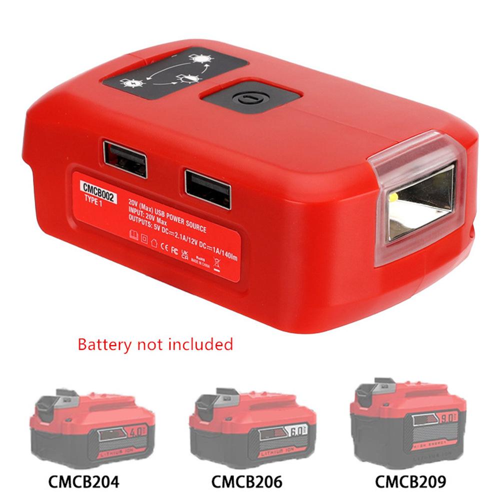 Battery Adapter Charger + Dual USB For Craftsman 20-Volt MAX Lithium-Ion Battery