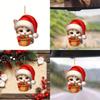 Cat Christmas Acrylic Car Cute Design Holiday Vehicle Accessories Decor Interior