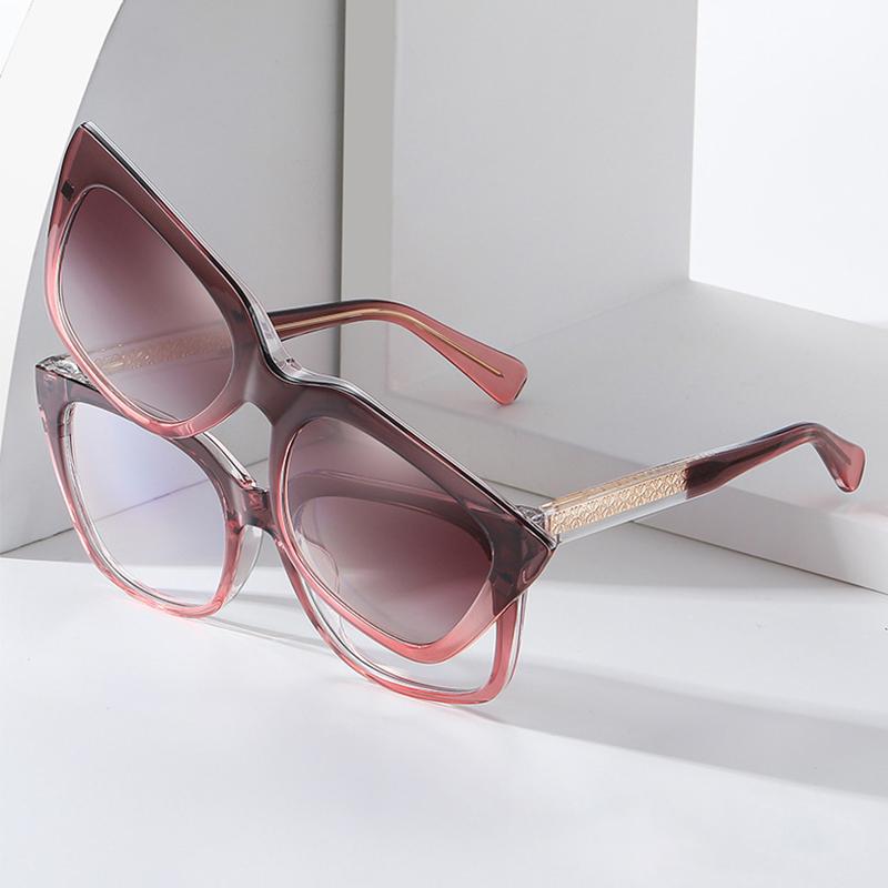 Индивидуальные солнцезащитные очки с клипсой для близоруких женщин и мужчин, модная оправа для компьютерных очков из TR90, защитная от синего света