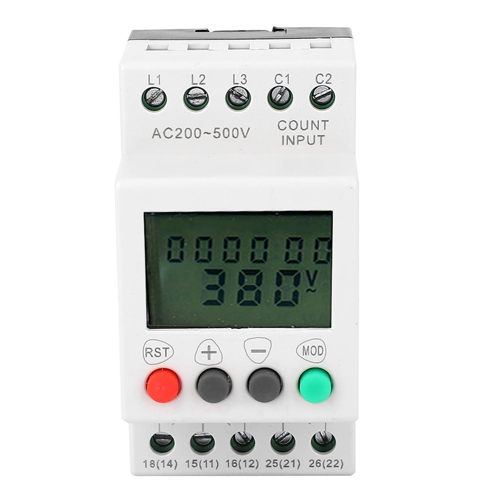 JFY 5 1 Over Under Voltage Phase Failure LCD Display Protector 3 Phase Voltage Monitor Relay