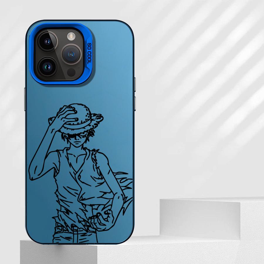 Чехол для телефона iPhone 16e 11 12 13 Pro Max 14 15 16 Plus Мягкий чехол One Piece Луффи из Соломенной Шляпы