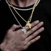 Хип-хоп Мужской Набор Ожерелий Стильное Ожерелье с Подвеской в Виде Карты Африки Покрытое Бриллиантами Тонкая/Веревочная Цепь Панк Украшения Подарочный Набор