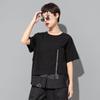 Women's Summer Digital Print Loose Fit Splice T-Shirt