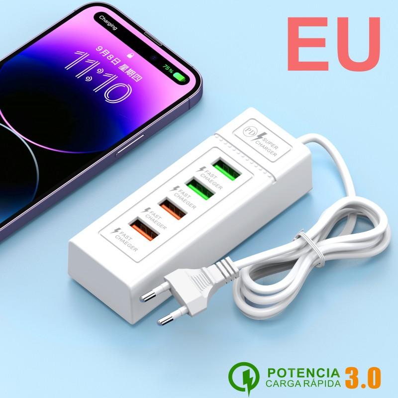 4 Ports USB C Charger Power Strip PD Type C Fast Charging Wall Charger Socket USB Quick Charge 3.0 EU/US/UK Plug Power Adapter