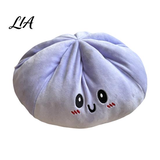 Plush Dumpling Toy Giant Pillow, Cute Stuffed Steamed Bun Squeeze Toy, Relaxing Office Desk Ornament Slow Rising Stress Ball for Kids Adults