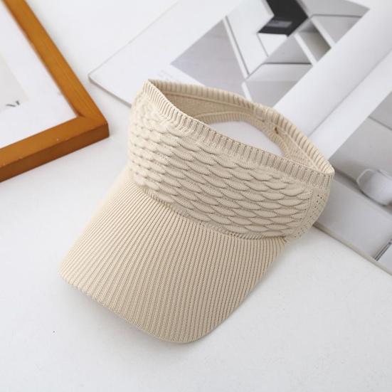 Women Summer Sun Visor Hat Adjustable Empty Top Baseball Cap Elastic Knitted Sports Hat for Tennis Golf Running