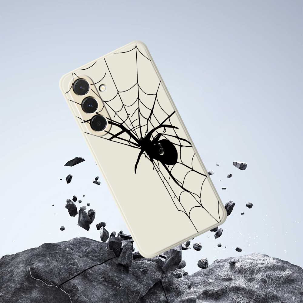For Samsung Galaxy A36 5G Case Spider Pattern Printing Straight Edge TPU Phone Back Cover