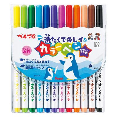 Pentel фломастеры на водной основе, 12 цветов