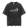 NEW LIMITED Men's Evolution Volleyball T Shirt Great s long or short sleeves vintage Washed Top For Everyday Wear graphic