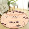 1pc Kpop Team8 Design Printed Area Round Carpet for Bedroom Living Room Home Decor Rugs Mat Non Slip Mat Rug for Bedside
