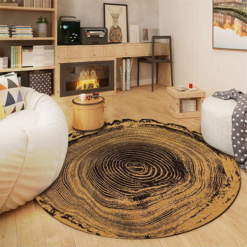 Carpet Salon Decorative Floor Mats Round Carpet Chair Sofa Bubble Kiss Tree Ring Round Carpet Bedroom Living Room Decor