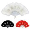 Свадебный незаменимый аксессуар 21 Перо Складной аксессуар Свадебный веер из перьев Идеально подходит для фотосессии и комфорта гостей