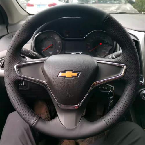 AABHO1 For Chevrolet CRUZE sail 3 MALIBU XL Cavalier Equinox DIY Custom leather carbon fiber car steering wheel cover auto parts