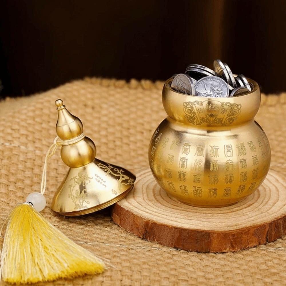 Chinese-Style Feng Shui Gourd Ornament Mini Size Wealth-Bringing Gourd Desktop Decoration